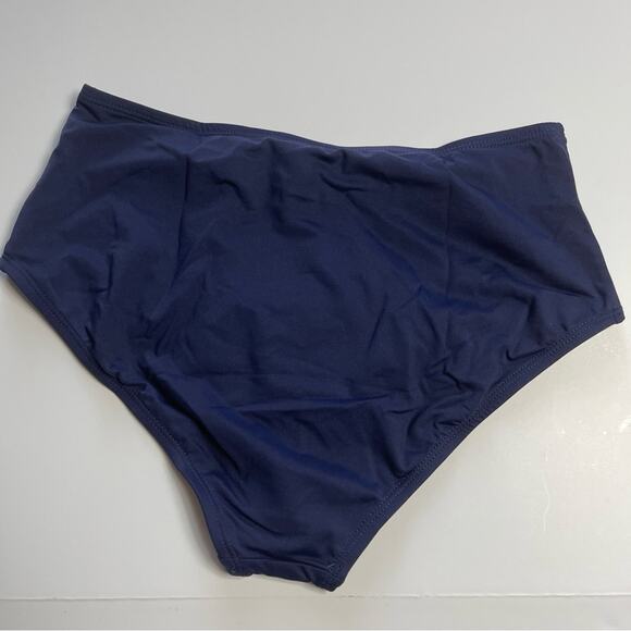 Andie Swim The High Waist Bikini Bottom SMALL Navy - Picture 8 of 10